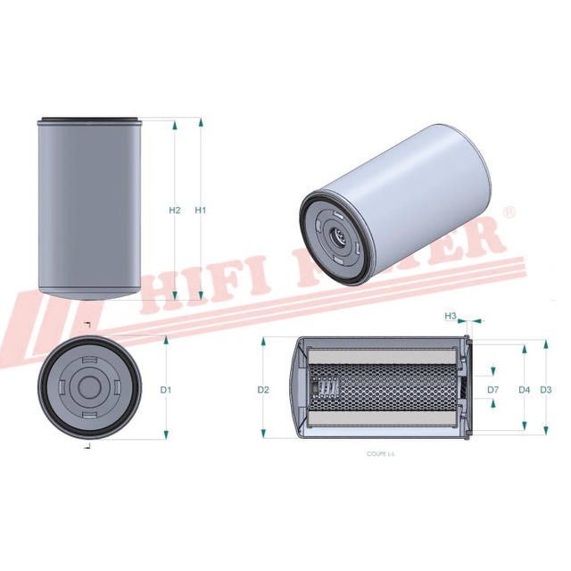 Filtre Hydraulique SH 70014 Hifi Filter référence fournisseur HIFSH70014